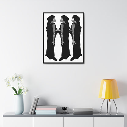 Three Women, Original Eduard Pavel, Gallery Canvas Wraps, Vertical Frame