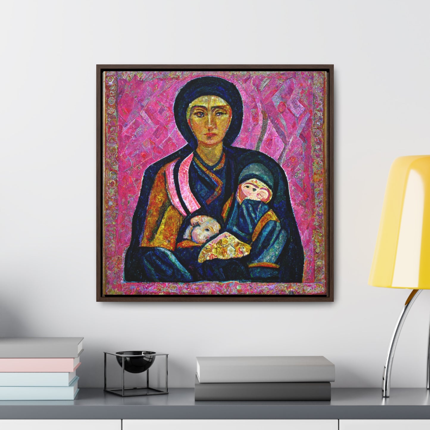 Mary and the Child 17, Valentinii, Gallery Canvas Wraps, Square Frame