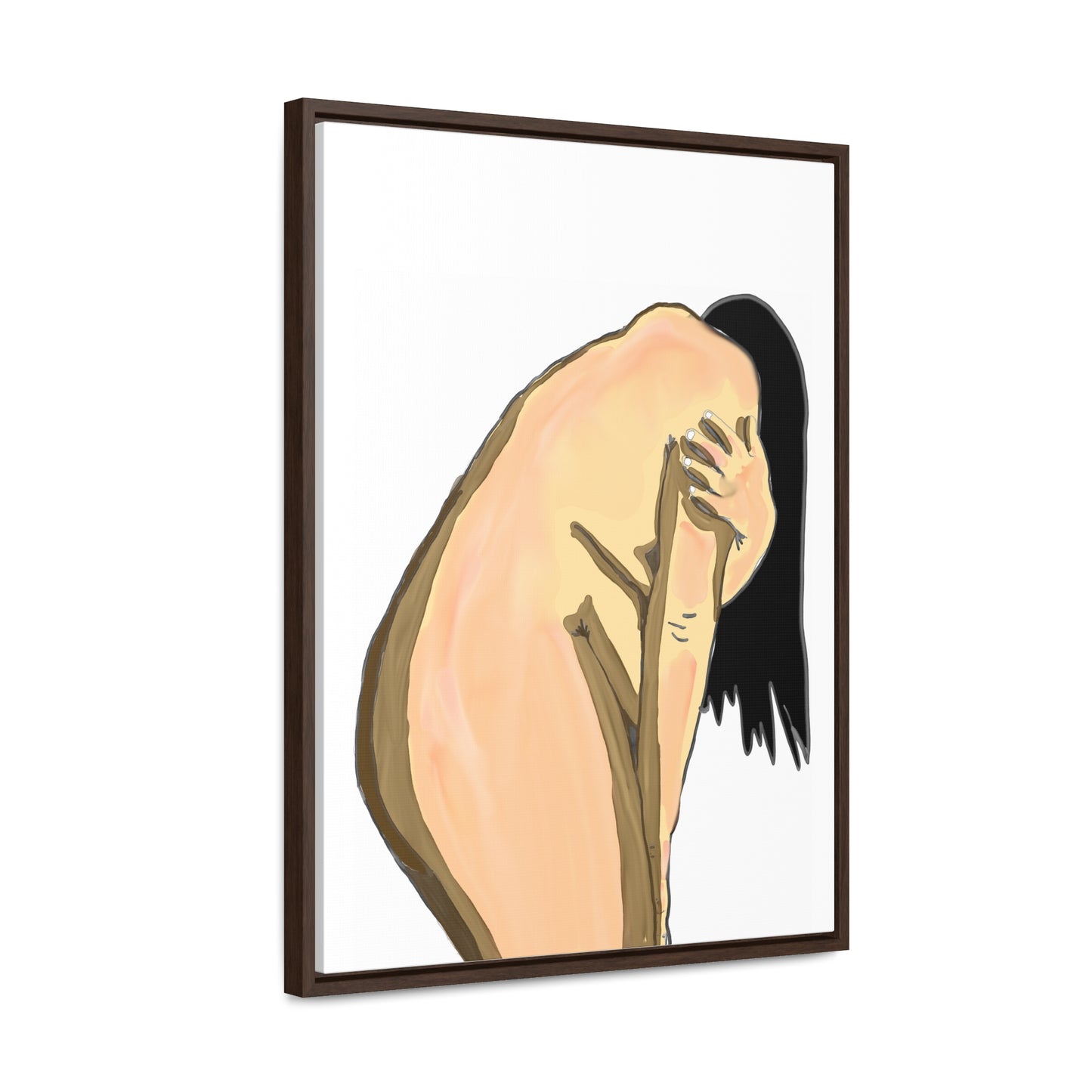 Sorrowful Woman, Original Eduard Pavel, Gallery Canvas Wraps, Vertical Frame