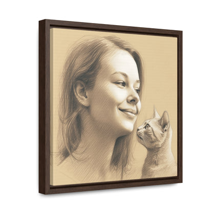 Cat Woman 30, Gallery Canvas Wraps, Square Frame