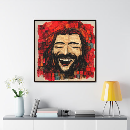 Jesus smiling 5, Valentinii, Gallery Canvas Wraps, Square Frame