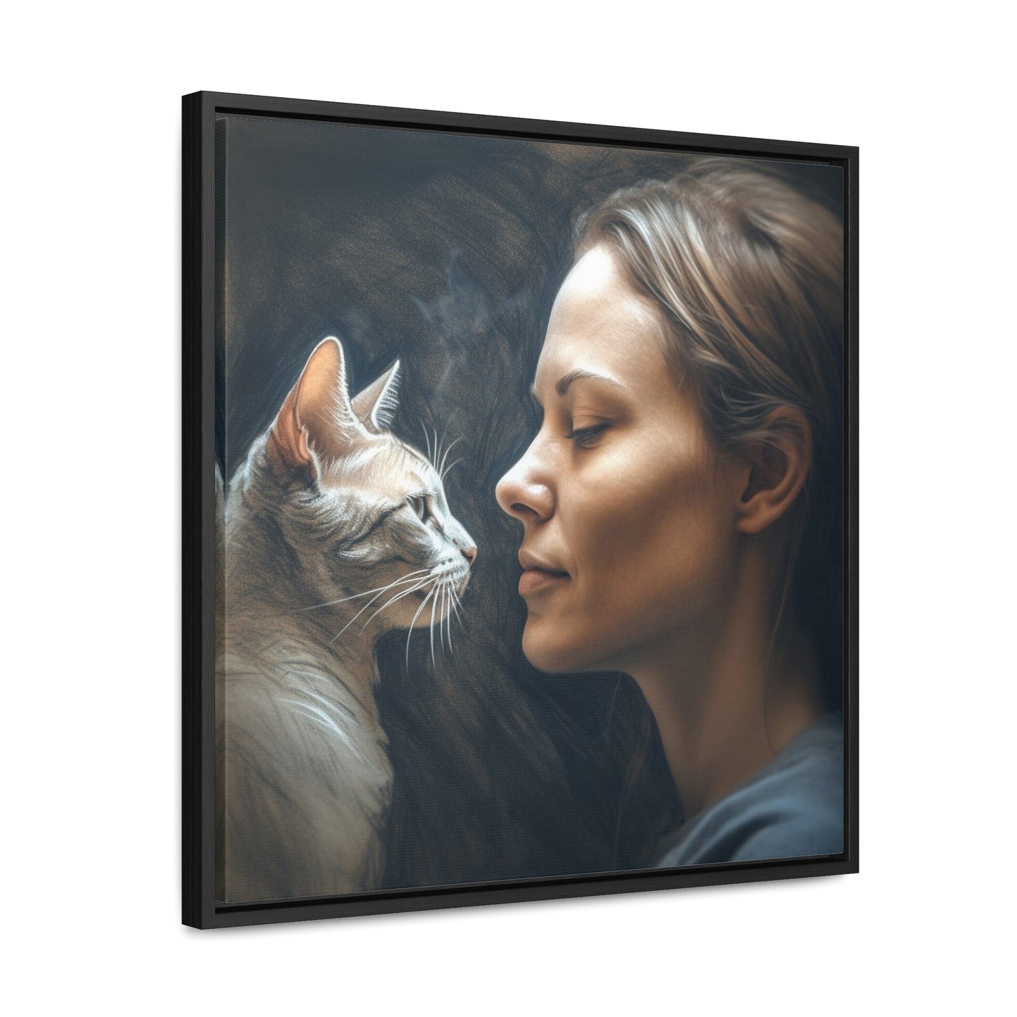 Cat Woman 32, Gallery Canvas Wraps, Square Frame