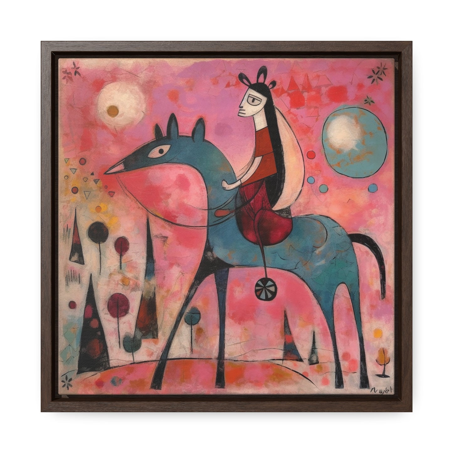 The Dreams of the Child 45, Gallery Canvas Wraps, Square Frame