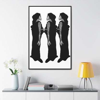 Three Women, Original Eduard Pavel, Gallery Canvas Wraps, Vertical Frame