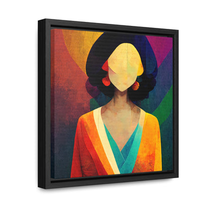 Lady's faces, Valentinii, Gallery Canvas Wraps, Square Frame
