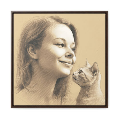 Cat Woman 30, Gallery Canvas Wraps, Square Frame