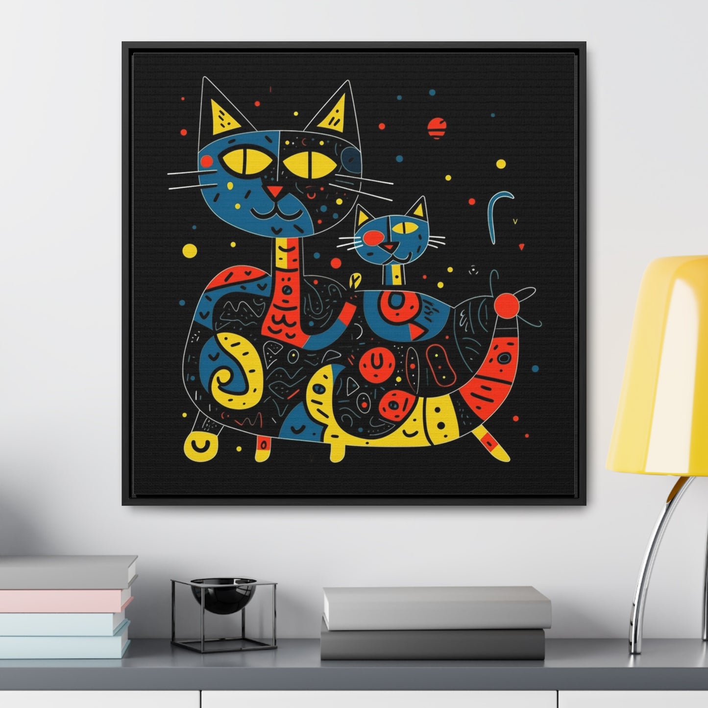 Cat 128, Gallery Canvas Wraps, Square Frame