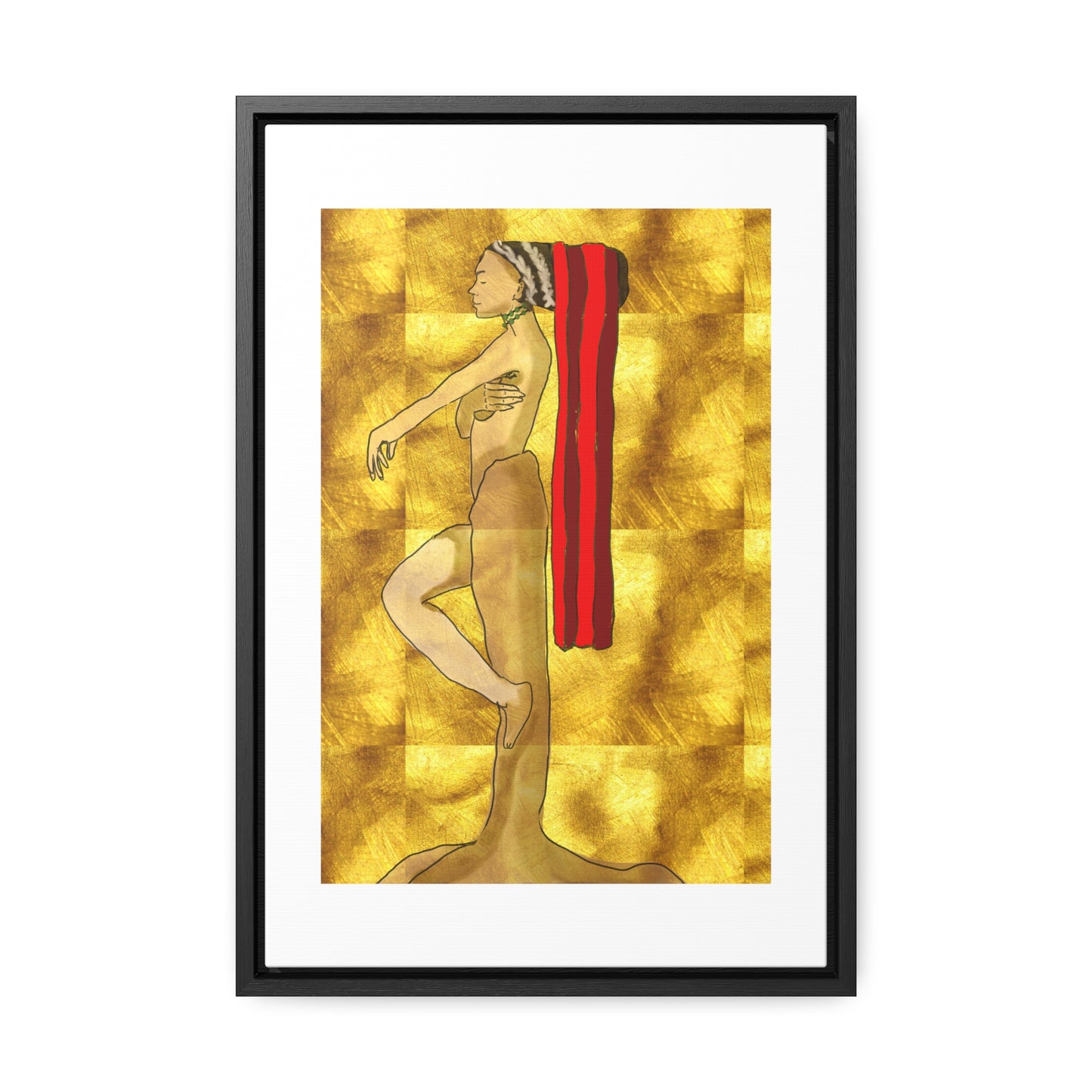 Woman in Gold, Original Eduard Pavel, Gallery Canvas Wraps, Vertical Frame