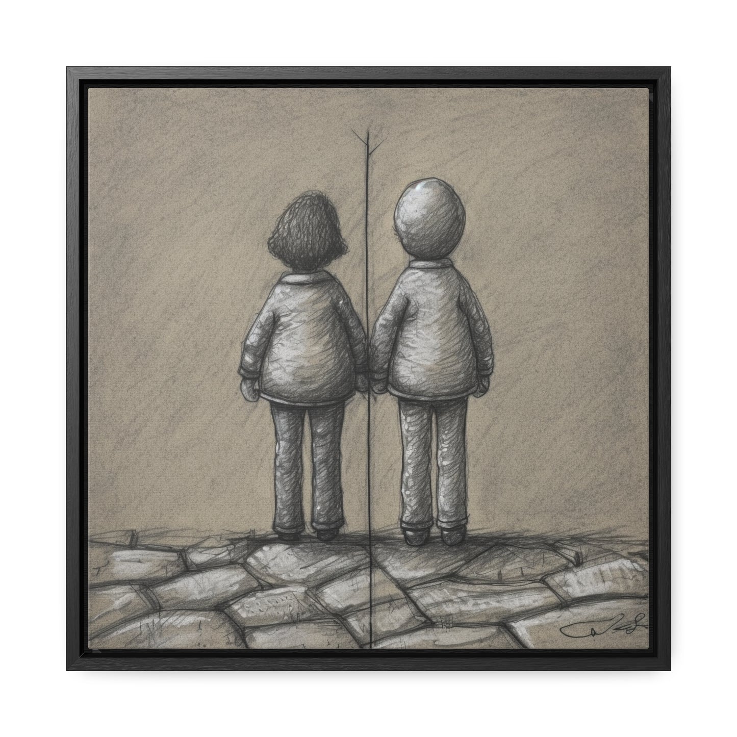 The Courage of Vulnerability 6, Valentinii, Gallery Canvas Wraps, Square Frame