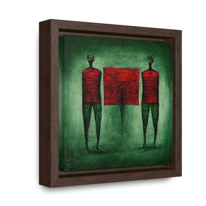 Loneliness Green Red 14, Valentinii, Gallery Canvas Wraps, Square Frame