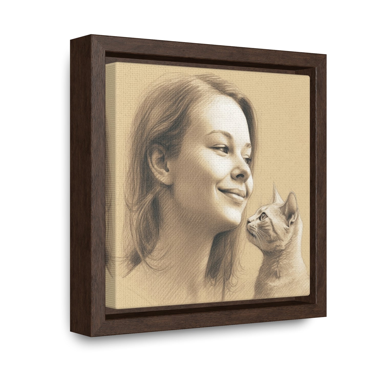 Cat Woman 30, Gallery Canvas Wraps, Square Frame