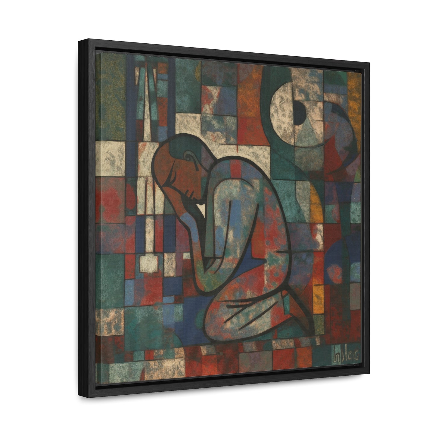 Sad Man 9, Gallery Canvas Wraps, Square Frame