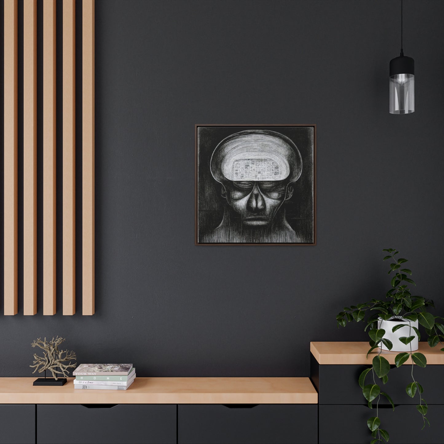 Brain 51, Valentinii, Gallery Canvas Wraps, Square Frame