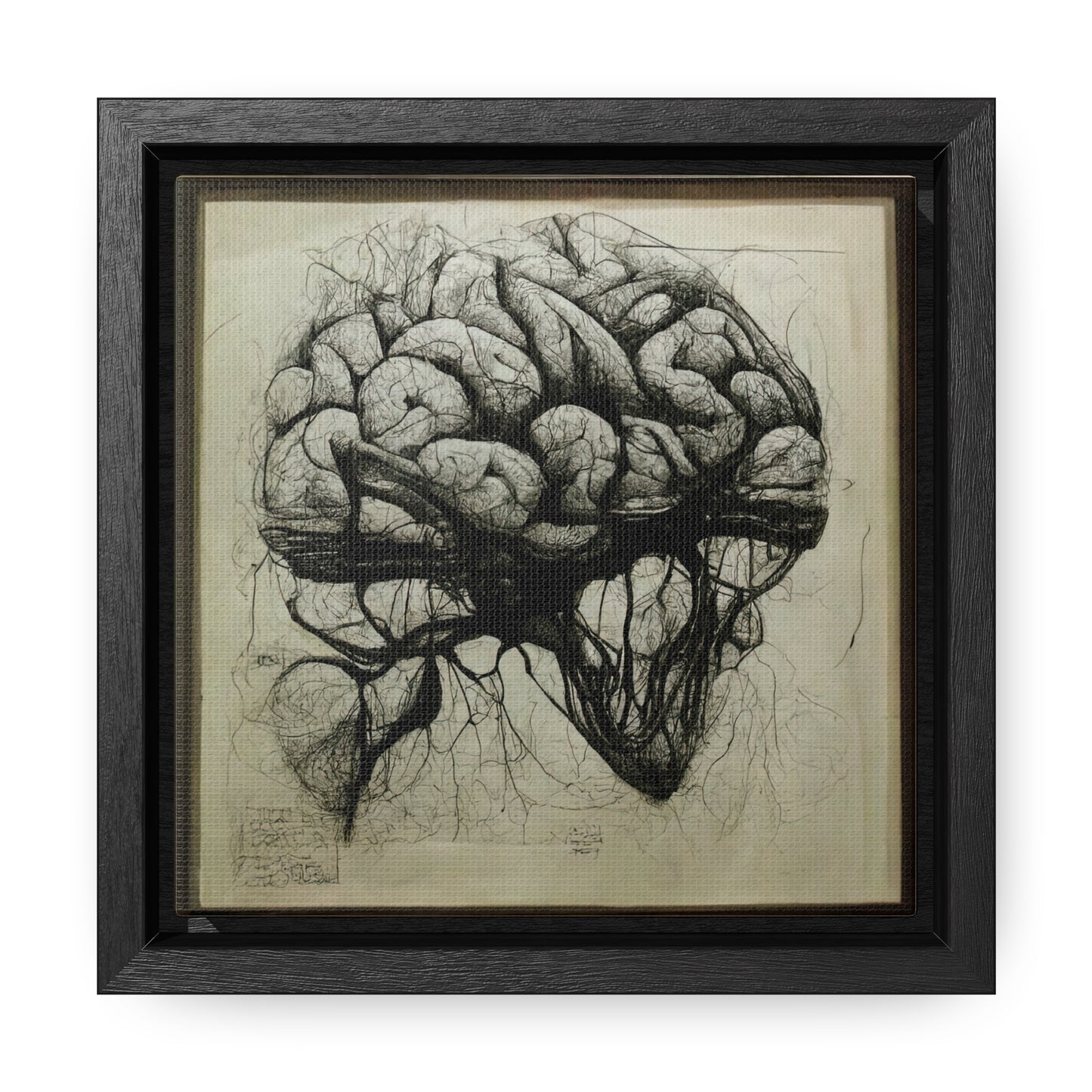 Brain 55, Valentinii, Gallery Canvas Wraps, Square Frame