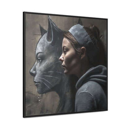 Cat Woman 22, Gallery Canvas Wraps, Square Frame