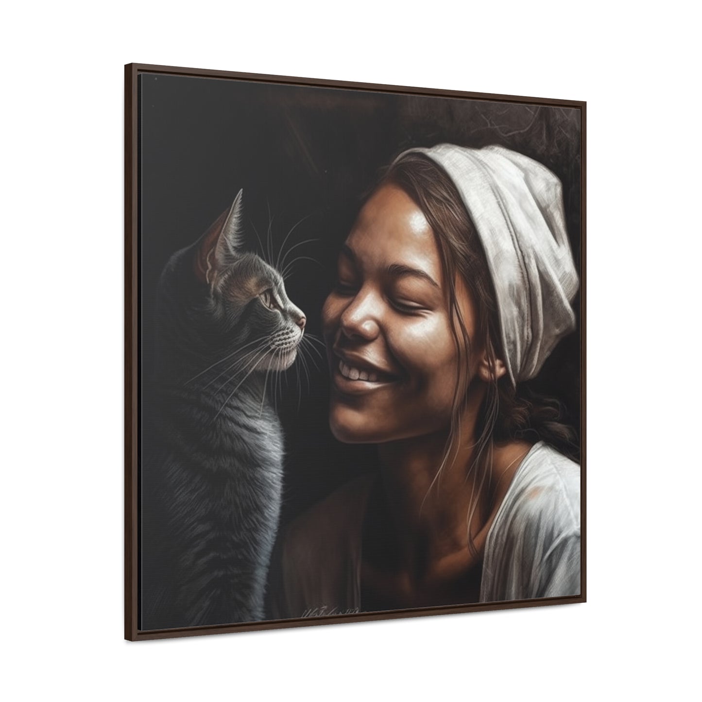 Cat Woman 29, Gallery Canvas Wraps, Square Frame