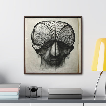 Brain 54, Valentinii, Gallery Canvas Wraps, Square Frame