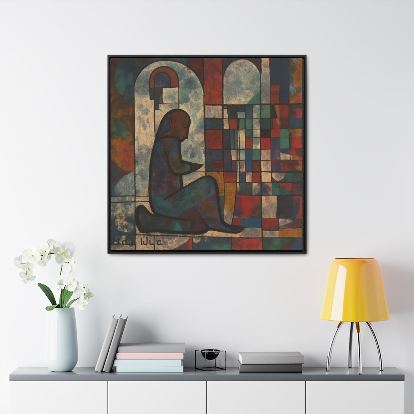 Sad Man 10, Gallery Canvas Wraps, Square Frame