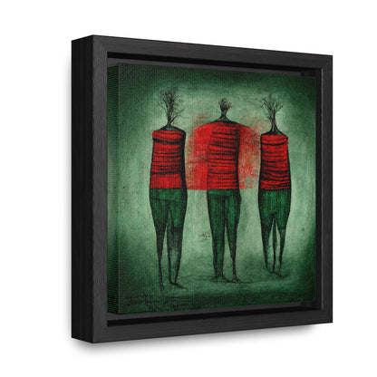 Loneliness Green Red 13, Valentinii, Gallery Canvas Wraps, Square Frame