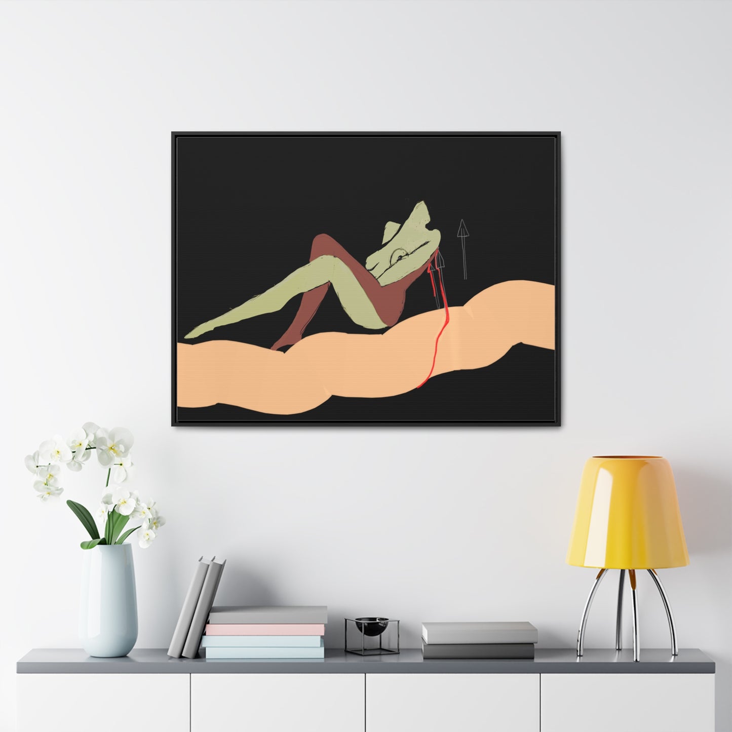 Woman Gold, Original Eduard Pavel, Gallery Canvas Wraps, Horizontal Frame