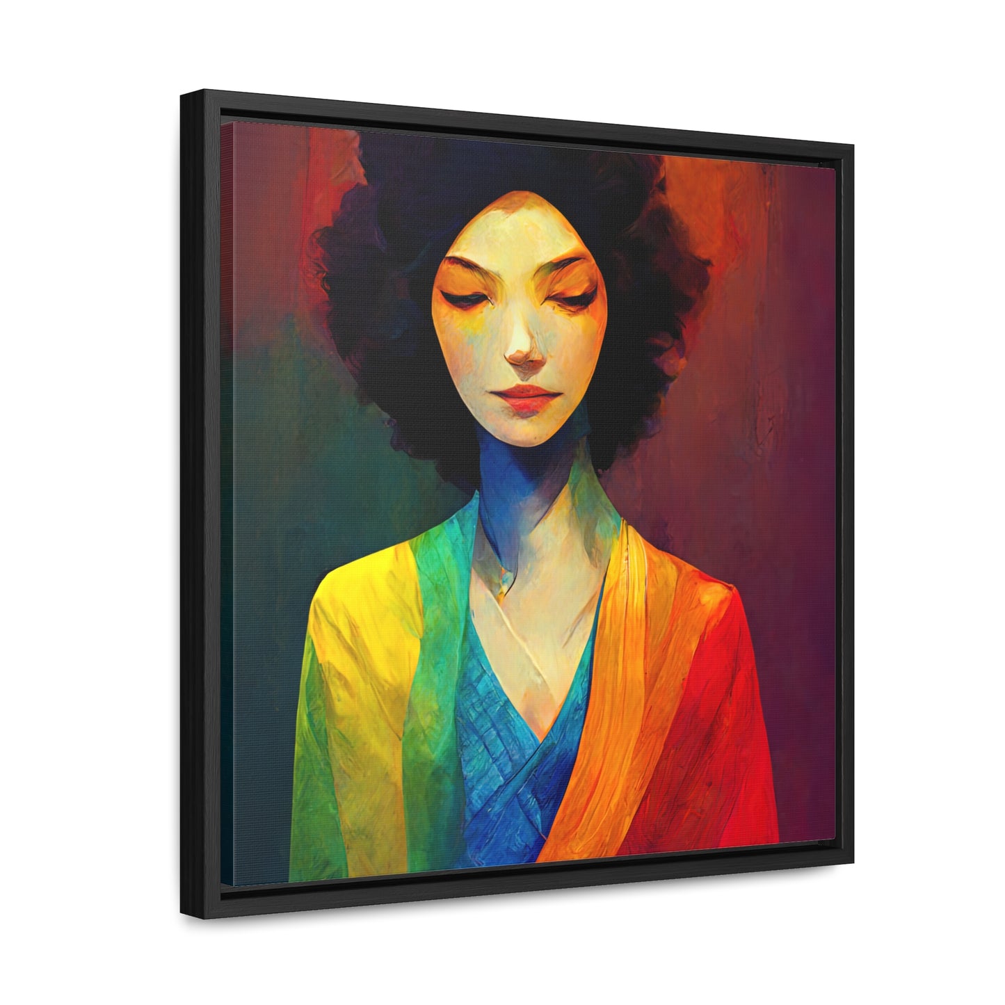 Lady's faces 21, Valentinii, Gallery Canvas Wraps, Square Frame