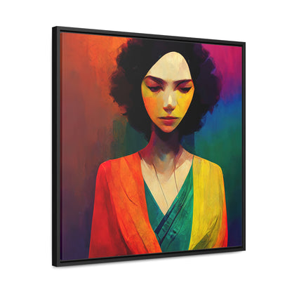 Lady's faces 9, Valentinii, Gallery Canvas Wraps, Square Frame