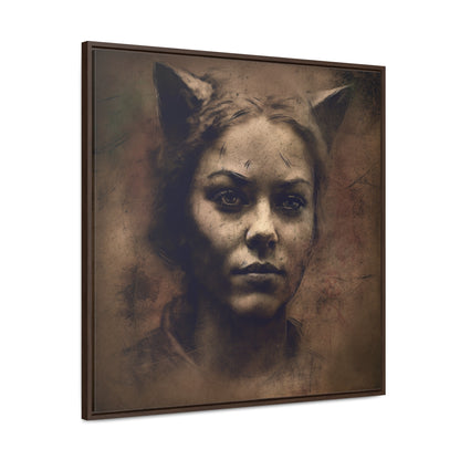 Cat Woman 20, Gallery Canvas Wraps, Square Frame