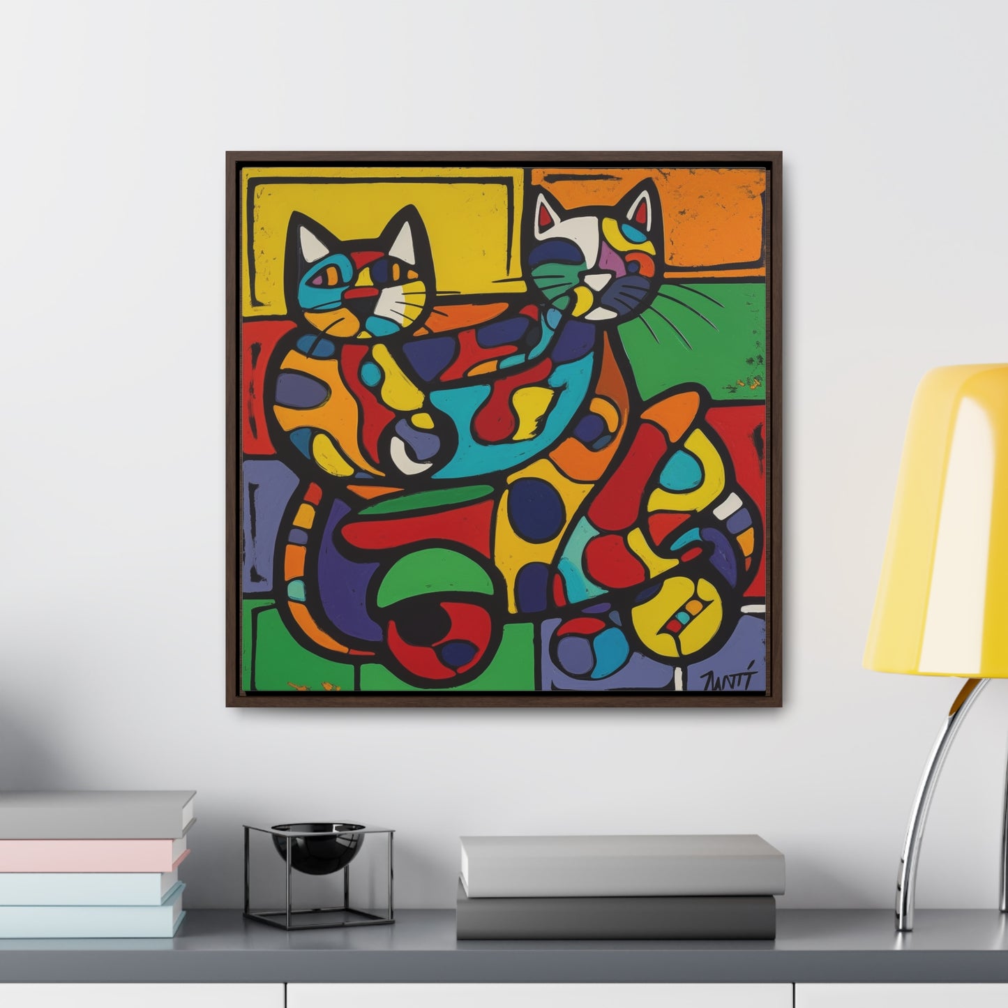 Cat 147, Gallery Canvas Wraps, Square Frame