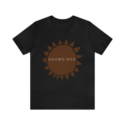 Brown Sun, Unisex Jersey Short Sleeve Tee