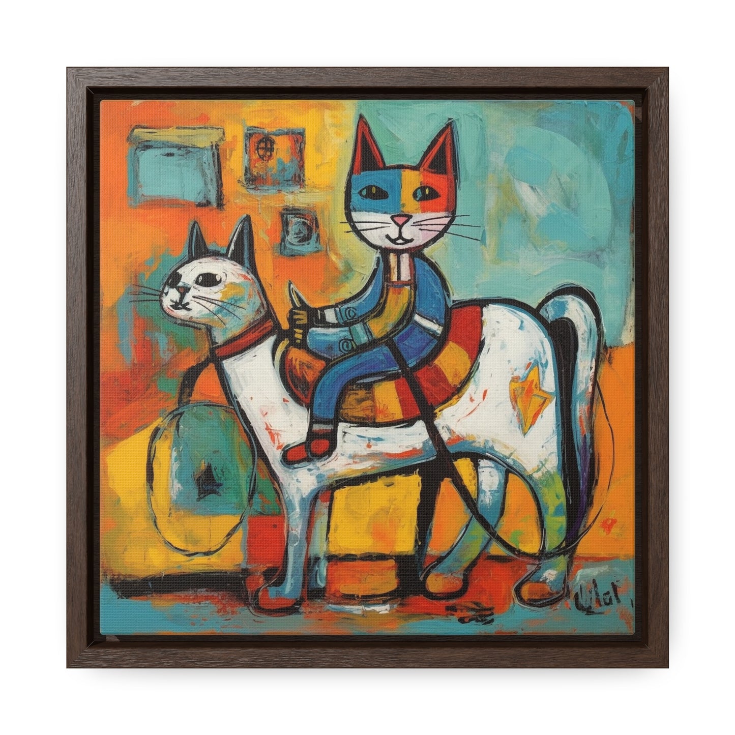 Cat 108, Gallery Canvas Wraps, Square Frame