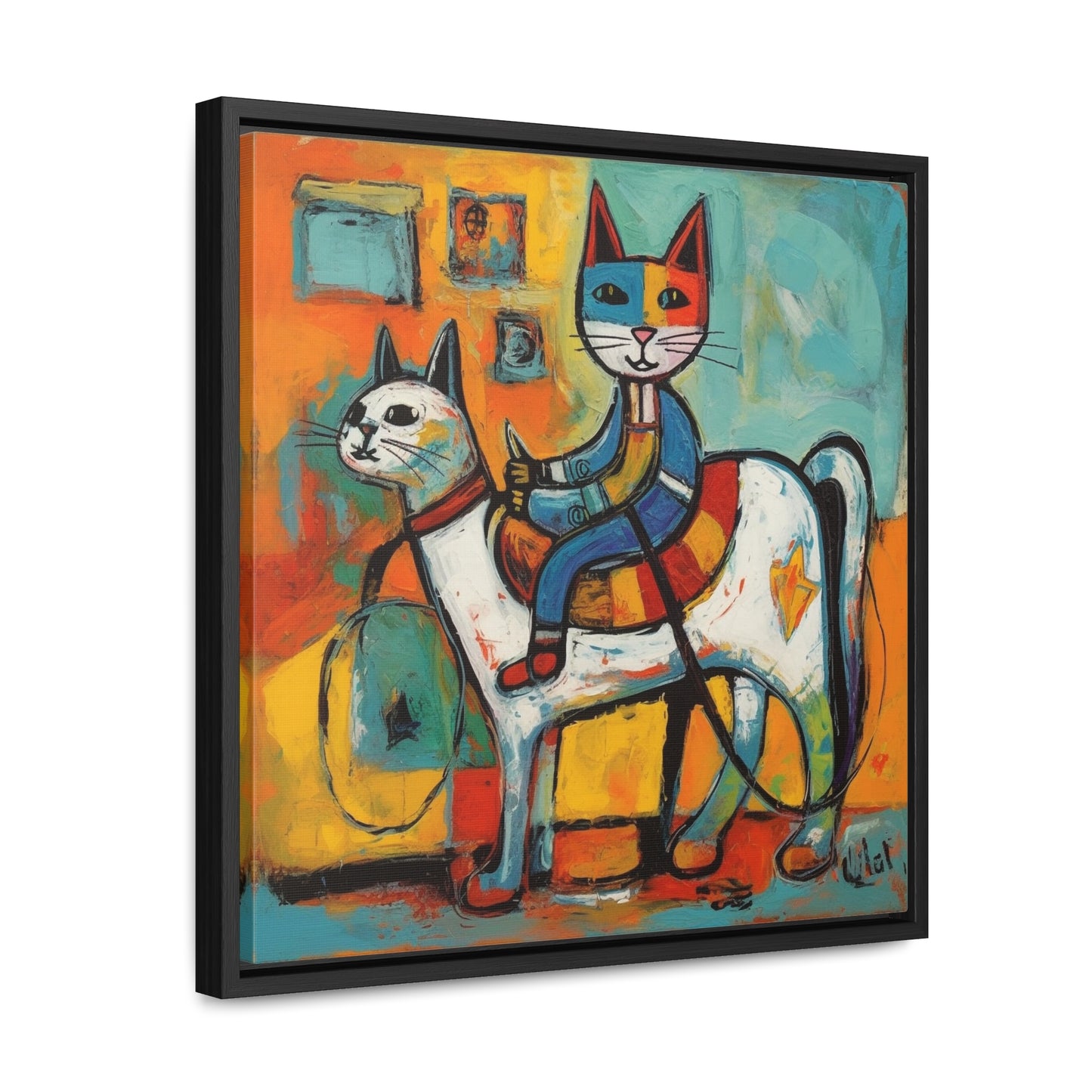 Cat 108, Gallery Canvas Wraps, Square Frame