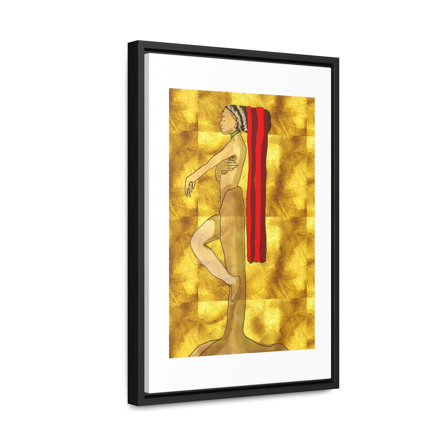 Woman in Gold, Original Eduard Pavel, Gallery Canvas Wraps, Vertical Frame