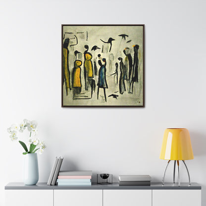 People and Birds 2, Valentinii, Gallery Canvas Wraps, Square Frame