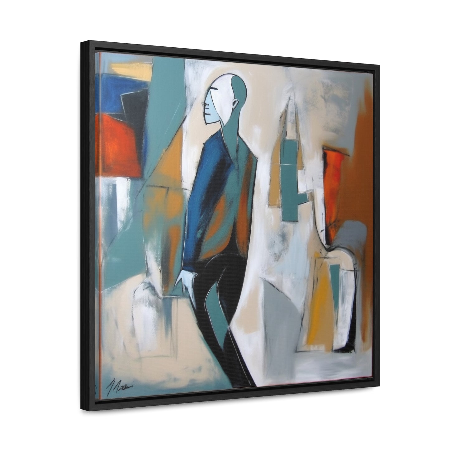 Sad Man 29, Valentinii, Gallery Canvas Wraps, Square Frame