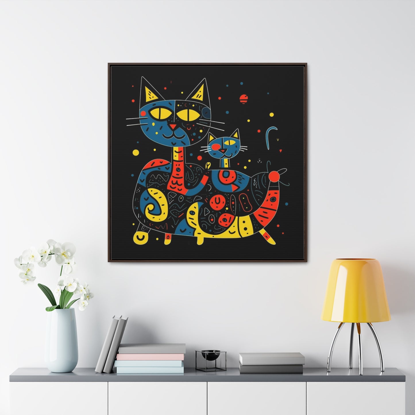 Cat 128, Gallery Canvas Wraps, Square Frame