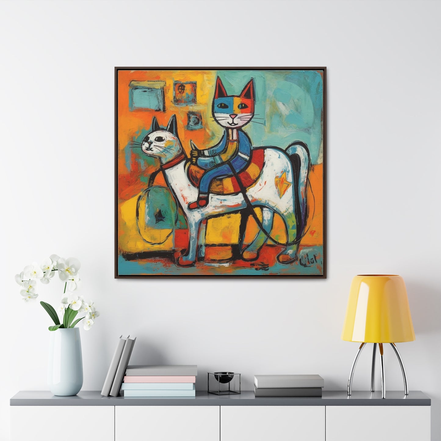 Cat 108, Gallery Canvas Wraps, Square Frame