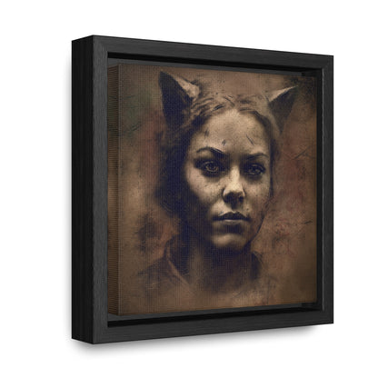 Cat Woman 20, Gallery Canvas Wraps, Square Frame