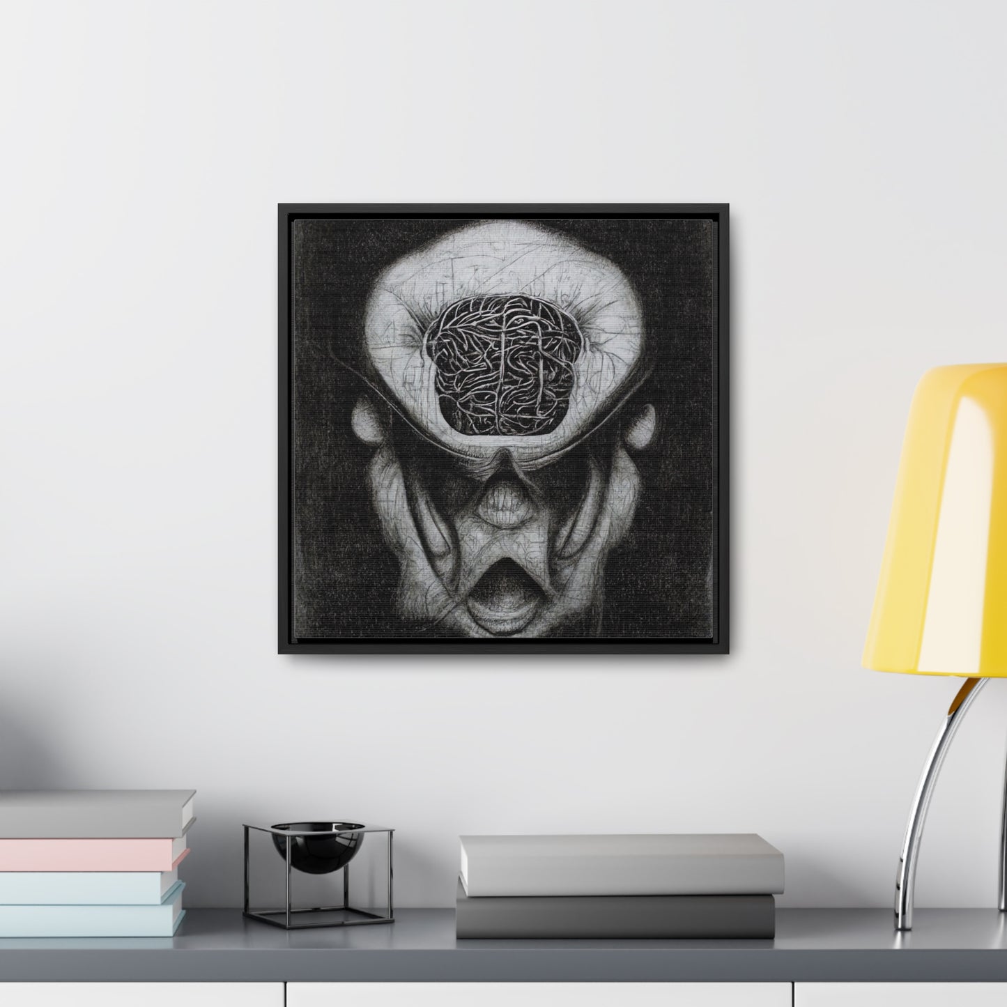 Brain 10, Valentinii, Gallery Canvas Wraps, Square Frame