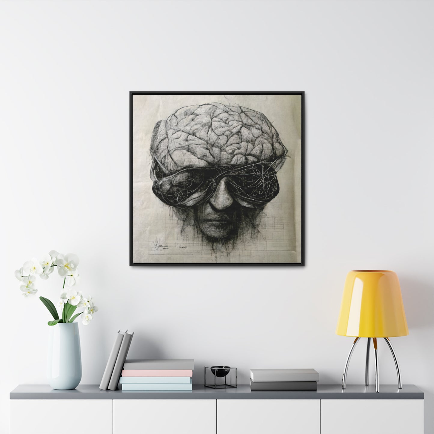 Brain 44, Valentinii, Gallery Canvas Wraps, Square Frame