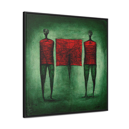 Loneliness Green Red 14, Valentinii, Gallery Canvas Wraps, Square Frame