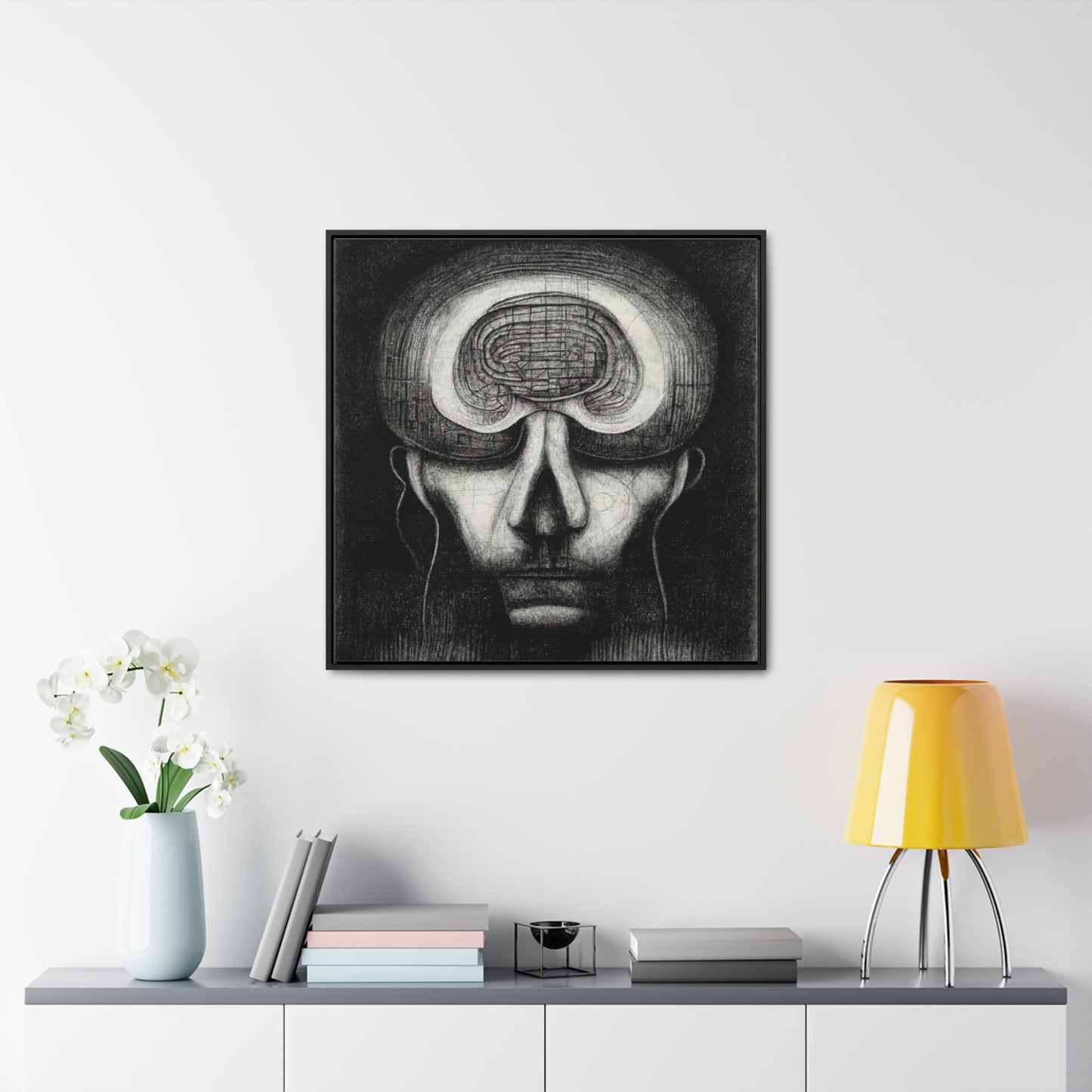 Brain 57, Valentinii, Gallery Canvas Wraps, Square Frame