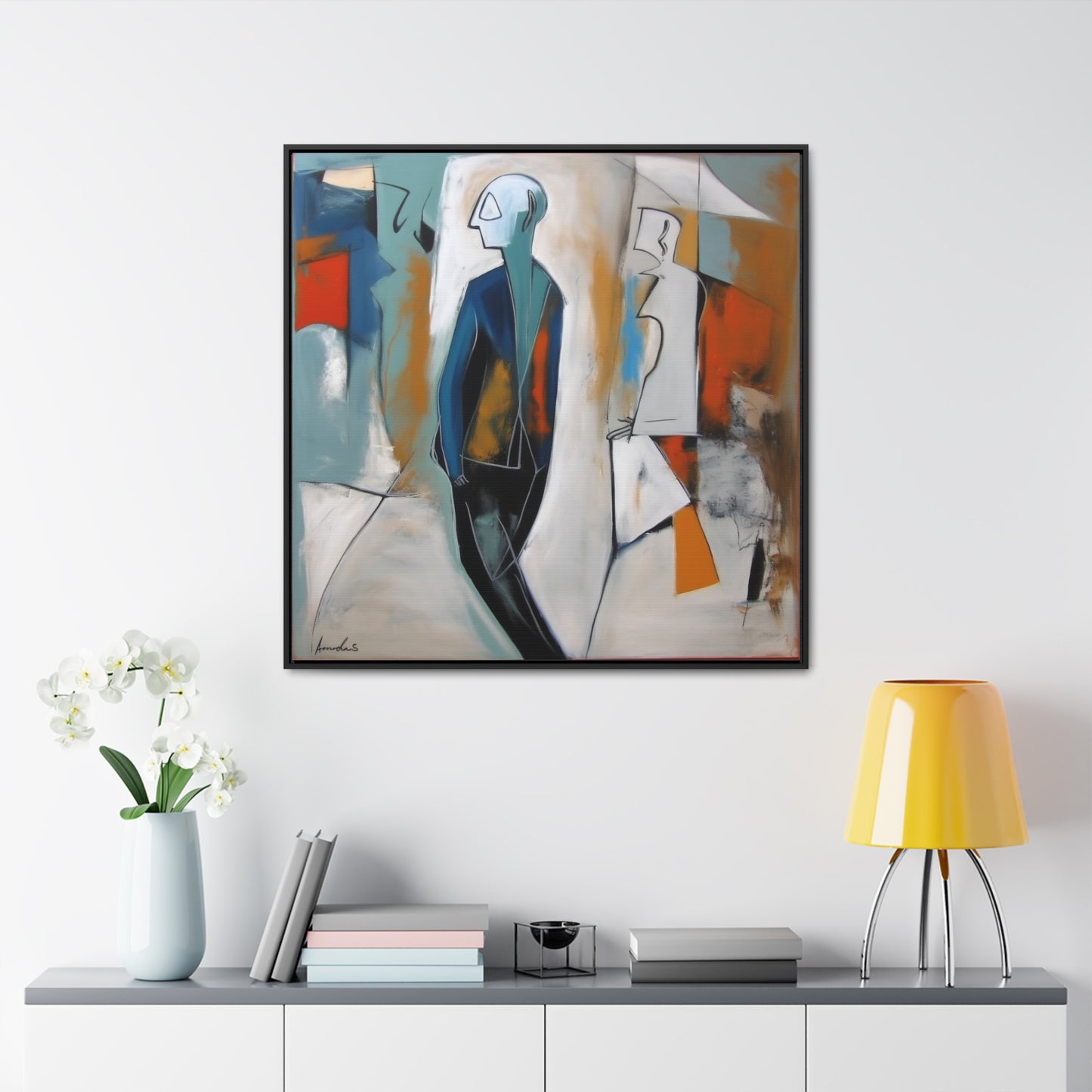 Sad Man 21, Valentinii, Gallery Canvas Wraps, Square Frame