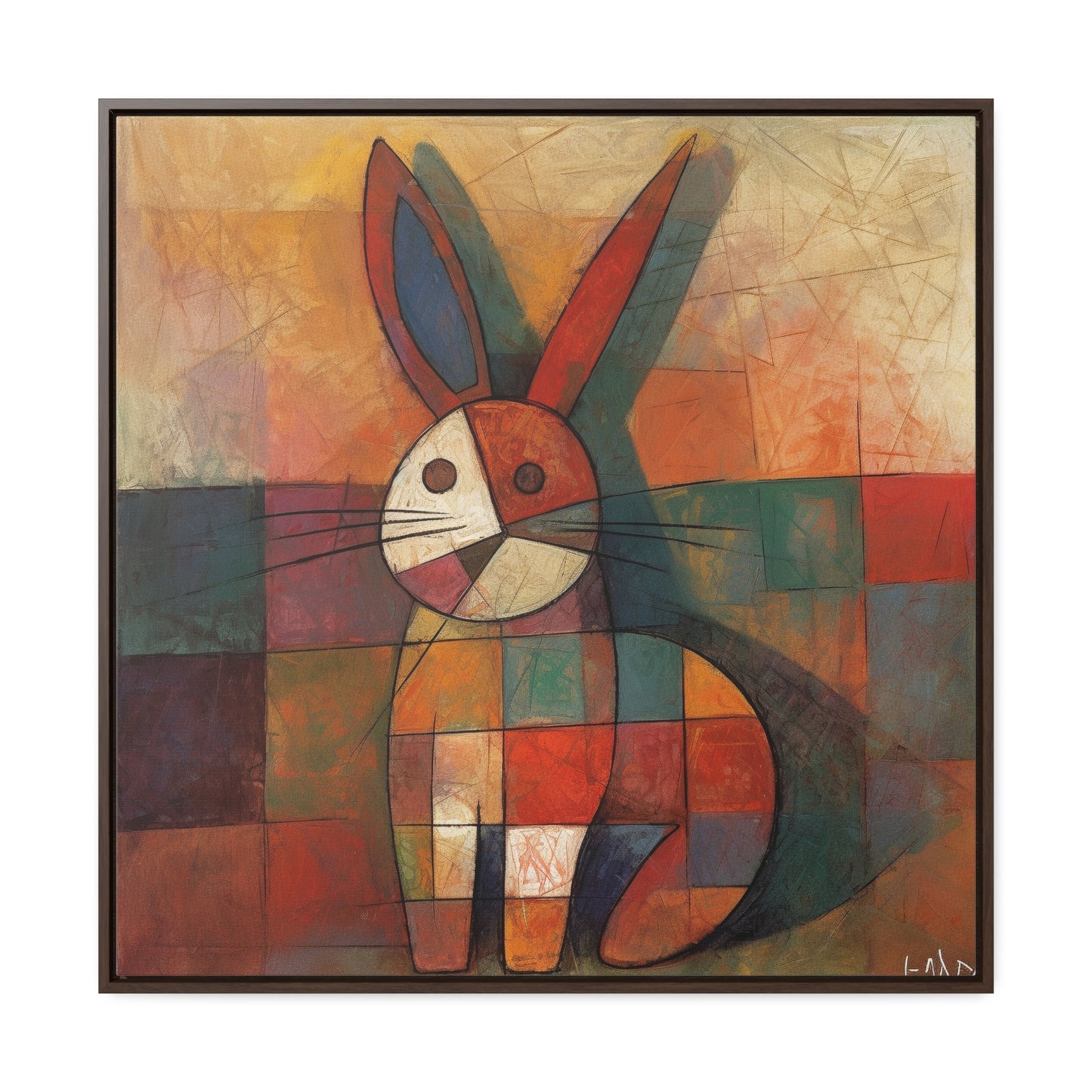 Rabbit 25, Gallery Canvas Wraps, Square Frame