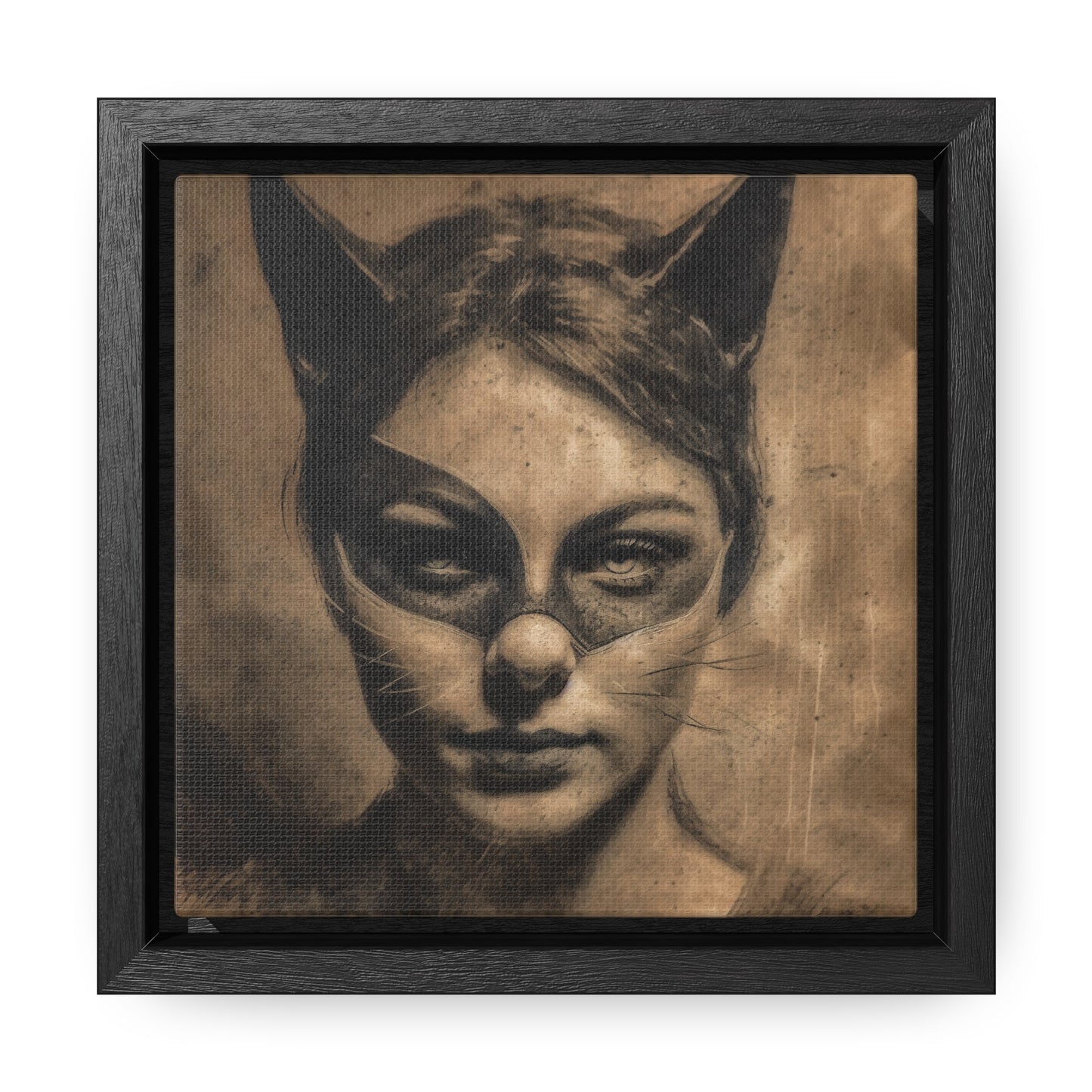 Cat Woman 12, Gallery Canvas Wraps, Square Frame