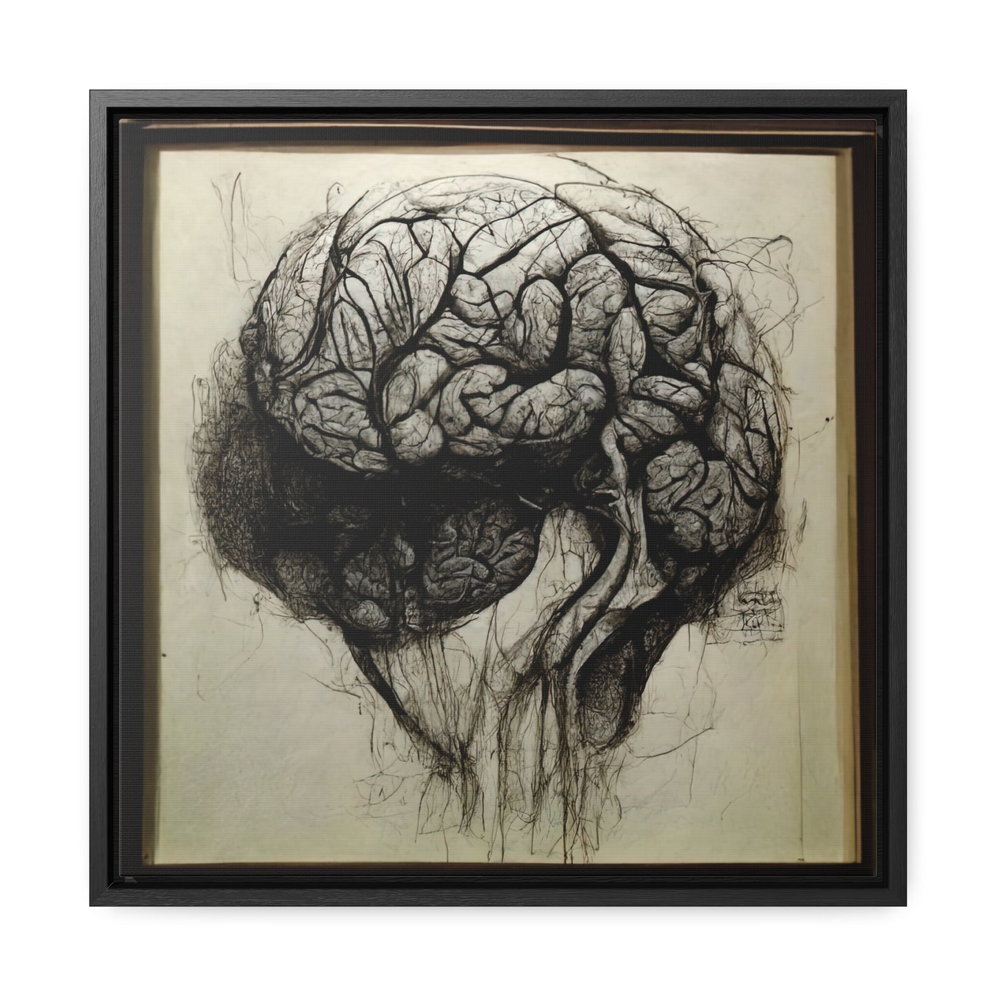 Brain 56, Valentinii, Gallery Canvas Wraps, Square Frame