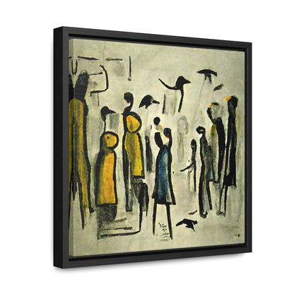 People and Birds 2, Valentinii, Gallery Canvas Wraps, Square Frame