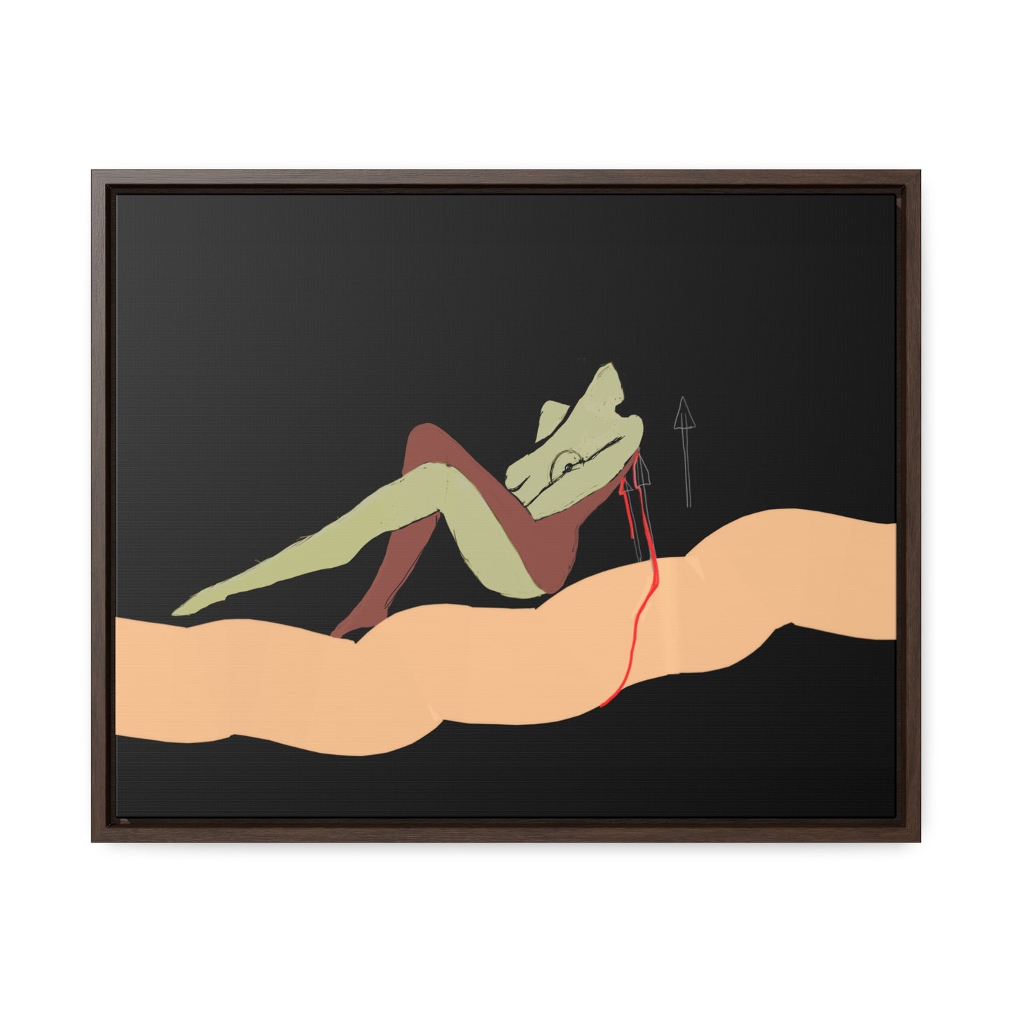 Woman Gold, Original Eduard Pavel, Gallery Canvas Wraps, Horizontal Frame