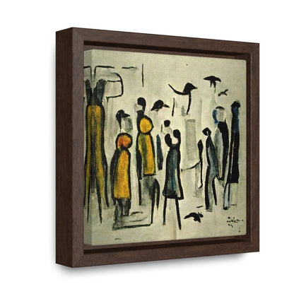 People and Birds 3, Valentinii, Gallery Canvas Wraps, Square Frame