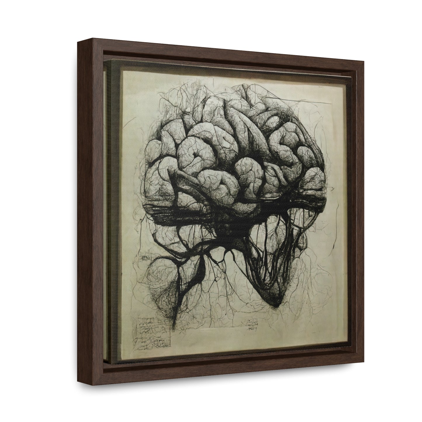 Brain 55, Valentinii, Gallery Canvas Wraps, Square Frame