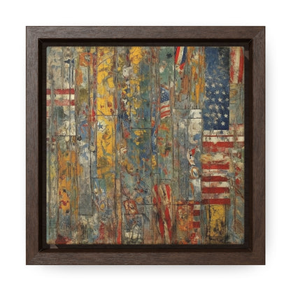 USA 9, Gallery Canvas Wraps, Square Frame